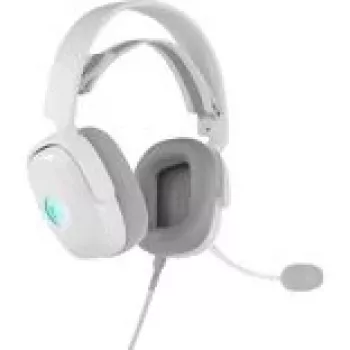 Galvas austiņas QPAD GAMIAC HS71, vadu, galvas lente, USB Type-C, circumaural, 20–20000 Hz, 2,2 m kabelis, balta