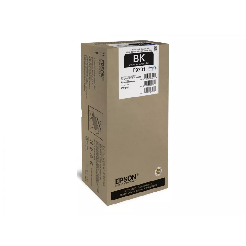 Tintes paka Epson WF‑C869R Melns XL oriģināla, palielināta ietilpība līdz 7 000 lappusēm