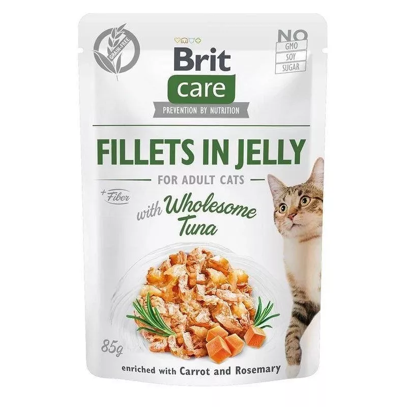Mitrās kaķu barības paciņas Brit Care FJ Flavour Box želejā 12 x 85 g