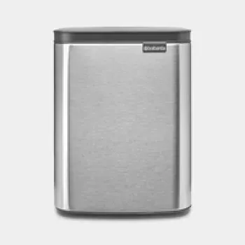 Atkritumu tvertne BRABANTIA BO 7 L Matt Steel Fingerprint Proof - 7 L ietilpība, matēta nerūsējošā tērauda izskata apdare