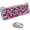 Bezvadu tastatūras un peles komplekts CANYON HSET-W6 Pink Kitty Edition