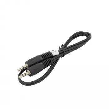 SBOX AUDIO CABEL 3.5 mm spraudnis–spraudnis 0.5 m melns
