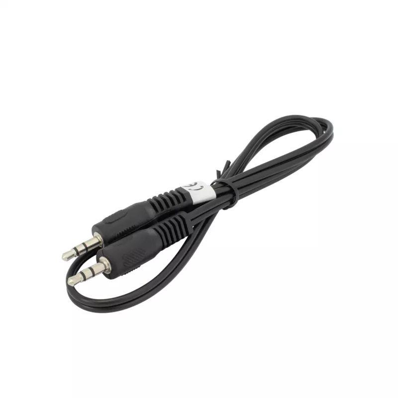 SBOX AUDIO CABEL 3.5 mm spraudnis–spraudnis 0.5 m melns