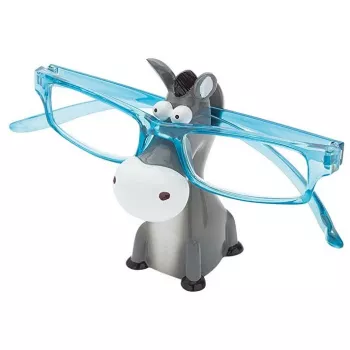 Briļļu turētājs WEDO 202 27105 sveķu universāls briļļu statīvs, antracīts/balts, platums 55 mm