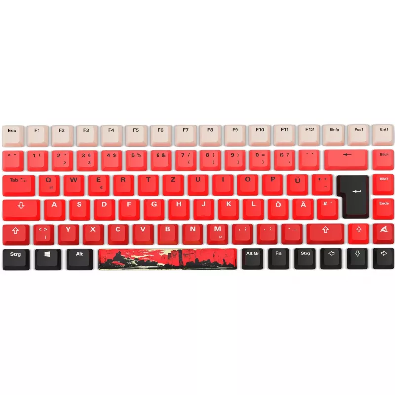 Mehāniskā spēļu tastatūra Sharkoon SKILLER SGK50 S3 sarkanā/melnā ar RGB apgaismojumu