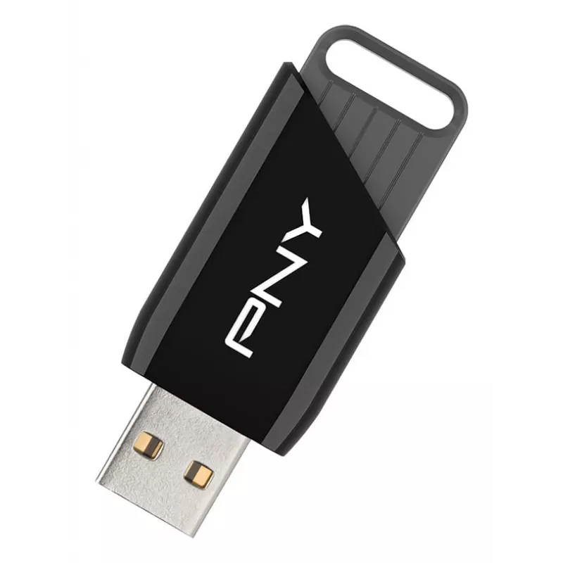 PNY Attaché X, 32 GB, USB Type-A, 3.2 Gen 1 (3.1 Gen 1), 130 MB/s, Dia, melna