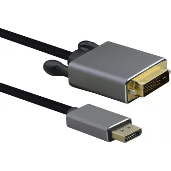 DisplayPort uz DVI kabelis helos 1,0 m — digitālā video savienojums, saderīgs ar single-link DVI