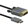 DisplayPort uz DVI kabelis helos 1,0 m — digitālā video savienojums, saderīgs ar single-link DVI