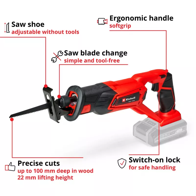 Einhell TE-AP 18 Li Melns, Sarkans