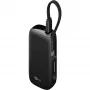 Powerbank 5.000 mAh, integrēts USB-C kabelis 13cm, 20 vati (melns, 5 Ah, 1x USB-A, 1x USB-C, PD, QC)