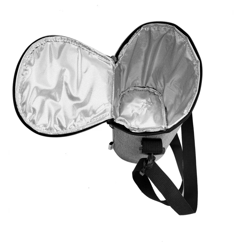 Termokonteiners Olympia BT 50 — melns/pelēks, rāvējslēdzējs, 225×170×110 mm