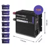 Qoltec Smart Monolith akumulatora lādētājs LiFePO4 AGM GEL SLA akumulatoriem | 10A | 12V