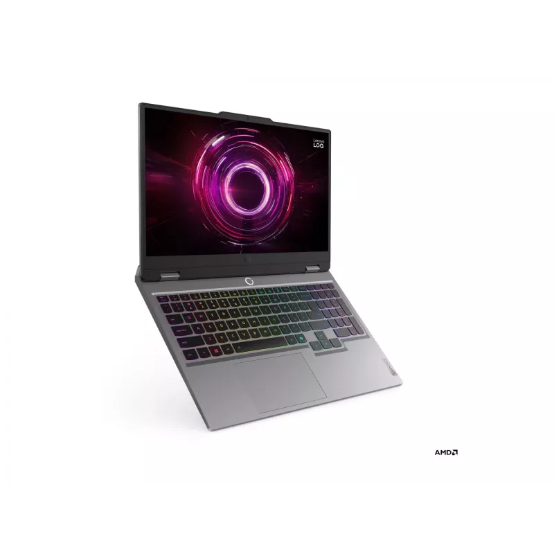 Klēpjdators Lenovo LOQ Ryzen 5, 15,6 collu FHD IPS 144Hz, 16GB RAM, 512GB SSD, NVIDIA RTX 5050 8GB, Windows 11 Home (Luna Grey)
