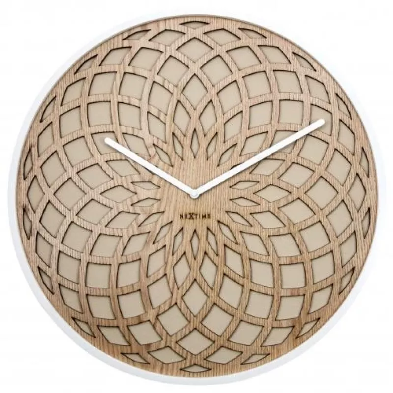 NeXtime klok 3150be Sun Small, Ø35 cm, pie sienas, bēšs
