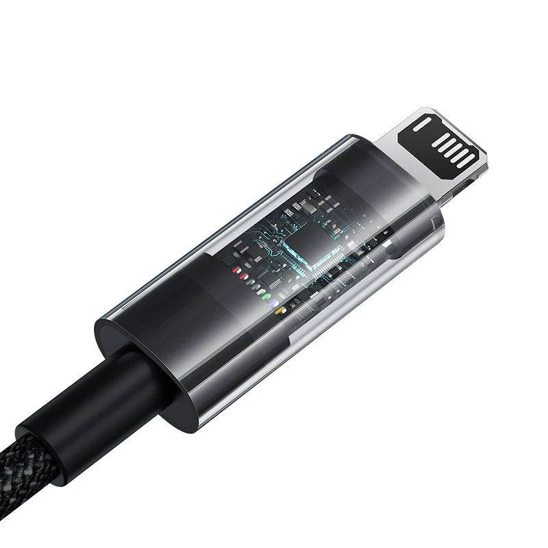 Baseus Gem USB uz IP 2.4A ātrās uzlādes kabelis 2 m Melns