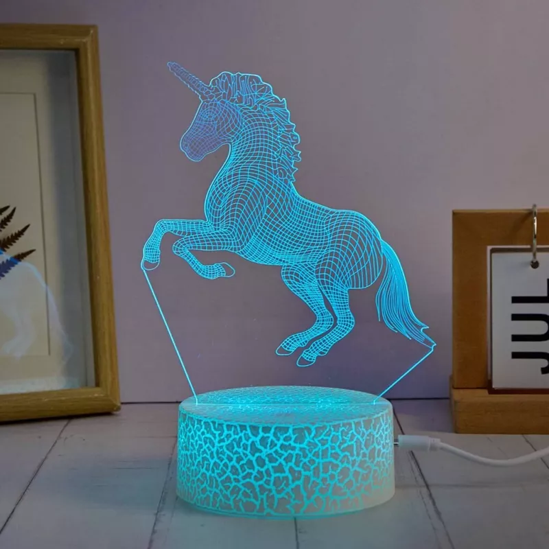 Manta SNL116RGB RGB 3D zirgu dekoratīvā LED lampa