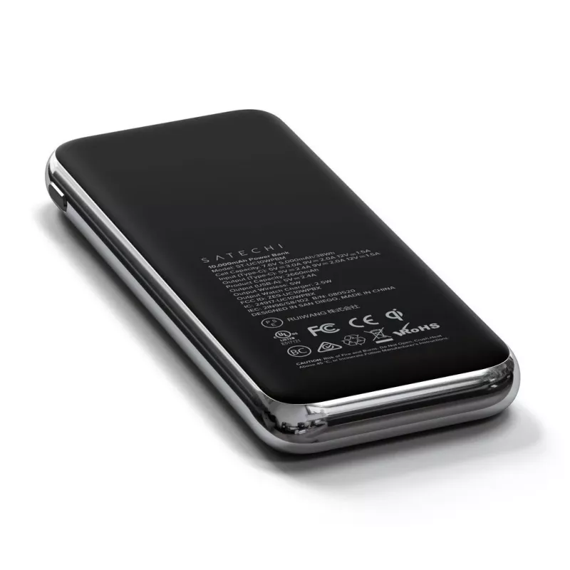 Satechi Quatro bezvadu pārnēsājamais akumulators ST-UC10WPBM, 10000 mAh, melns
