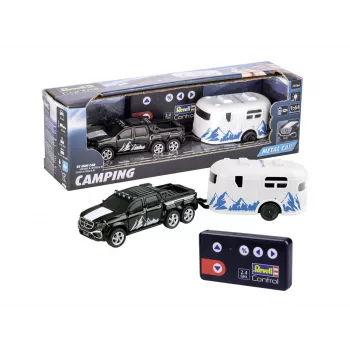 RC auto ar kemperi REVELL 23566 — mini tālvadības modelis, ar bateriju darbināms, rotaļu transportlīdzeklis
