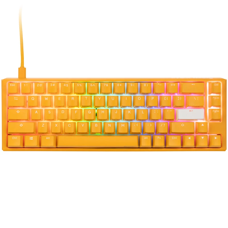 Ducky One 3 dzeltena SF tastatūra spēlēm USB QWERTY ASV angļu valoda