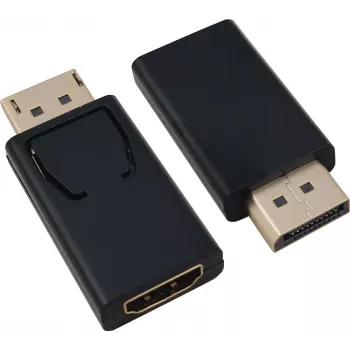 DisplayPort–HDMI adapteris helos 288466 — DisplayPort (vīrišķais) uz HDMI (sievišķais), melns