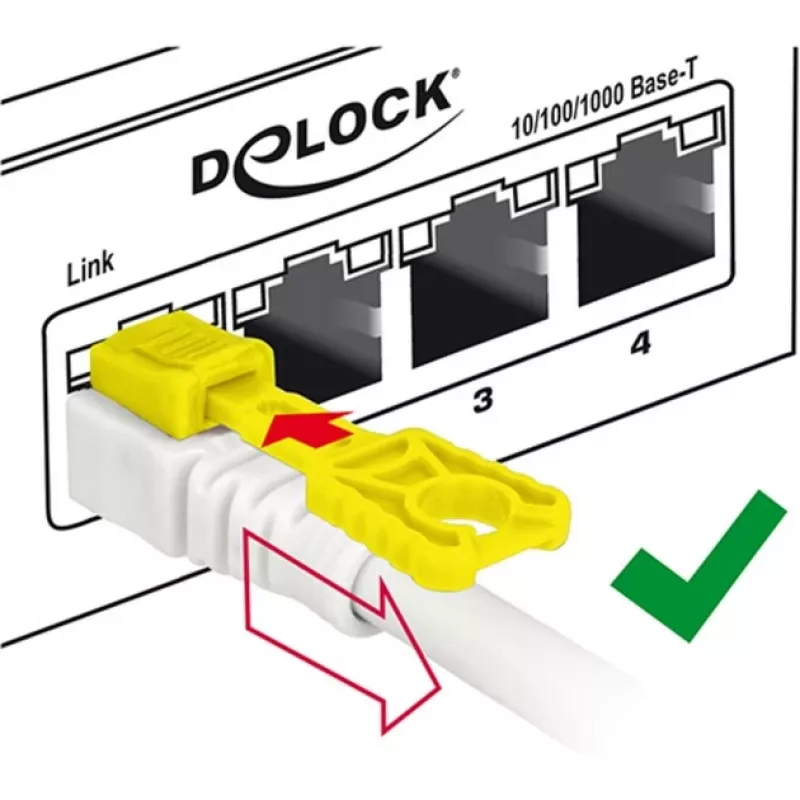 Tīkla kabelis DeLOCK 85330 RJ-45 Cat6a 0,5 m Balts