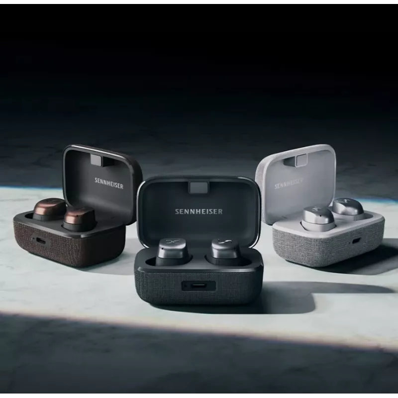 SENNHEISER Momentum MTW4 Wireless Bluetooth Noise-Cancelling Sports Earbuds - balta & Silver