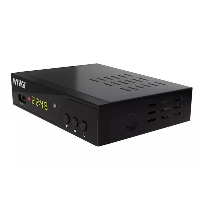 Virszemes HD digitālais TV uztvērējs WIWA H.265 PRO DVB-T/DVB-T2 — Full HD, H.265, HDMI, SCART, USB, ierakstīšana