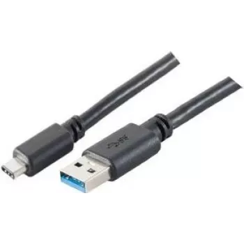 USB kabelis ShiverPeaks BS77141-1.8 1,8 m USB C USB A Melns
