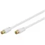 Wentronic Goobay antenas pieslēguma kabelis, 100% ekranēts, apzeltīts, balts, 5 m - koaksiālais spraudnis koaksiālā ligzda (67285)