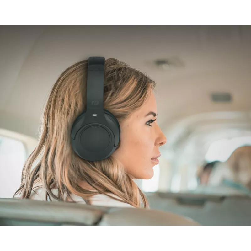 Austiņas muse M-295 ANC — bezvadu supra-aural, Bluetooth un USB-C, 20–20 000 Hz, 260 g, pelēkas
