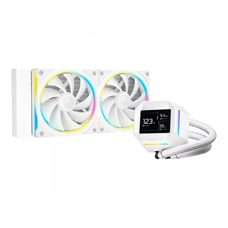 DeepCool LM240 WH procesora šķidruma dzesēšanas komplekts 12 cm Balts 1 gab.
