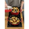 Staub La Cocotte apaļa čuguna kastroļveida cepamtrauks -- KOMPLEKTS NO 3 GABALIEM
