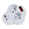 Esperanza ELK311W elektriskais sadalītājs 2 GN. USB-C USB-A ON. Balts