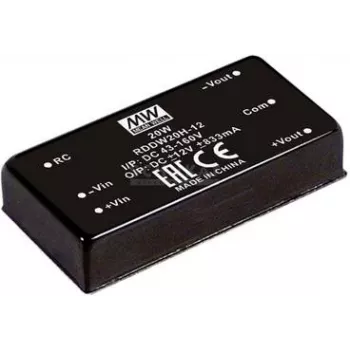 strāvas adapteris MEAN WELL RDDW20G-12, 20 W, ieeja 18–75 V, izeja 12 V, RoHS