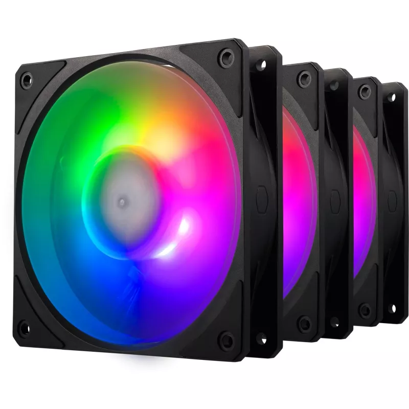 3 COOLER MASTER FANS Mobius 120P ARGB ventilatoru komplekts