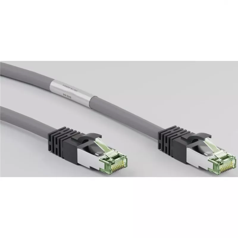 Goobay CAT 8.1 Patch vads, S/FTP (PiMF), Pelēks, 0,5 m - LSZH halogēnus nesaturošs, varš AWG 24 (55135)