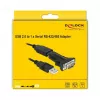 Seriālais kabelis DeLOCK 66286 USB Type-A DB-9 melns 0,8 m