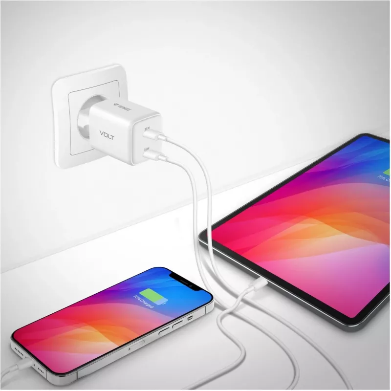 Sienas USB-C lādētājs YENKEE G35D 2x18W Power Delivery 3.0 3A