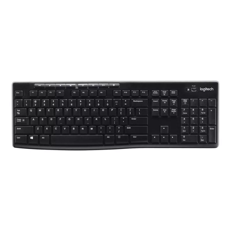 Logitech K270 bezvadu tastatūra ar Unifying uztvērēju, melna