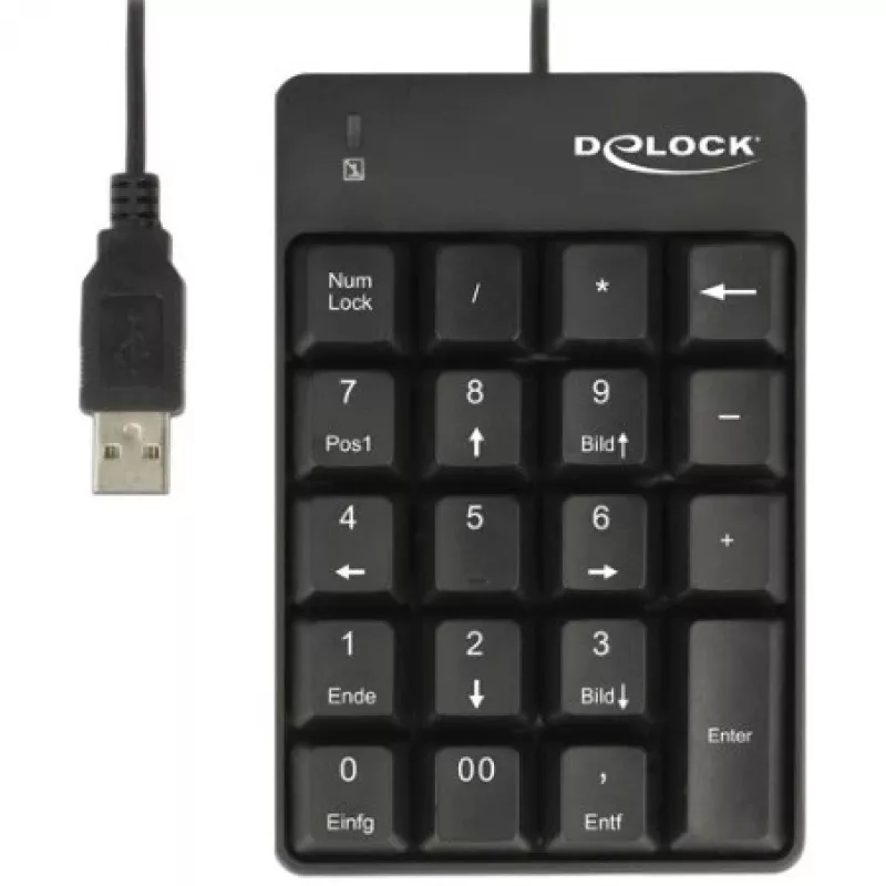 Cipartastatūra DeLOCK 12481 Universal USB melna