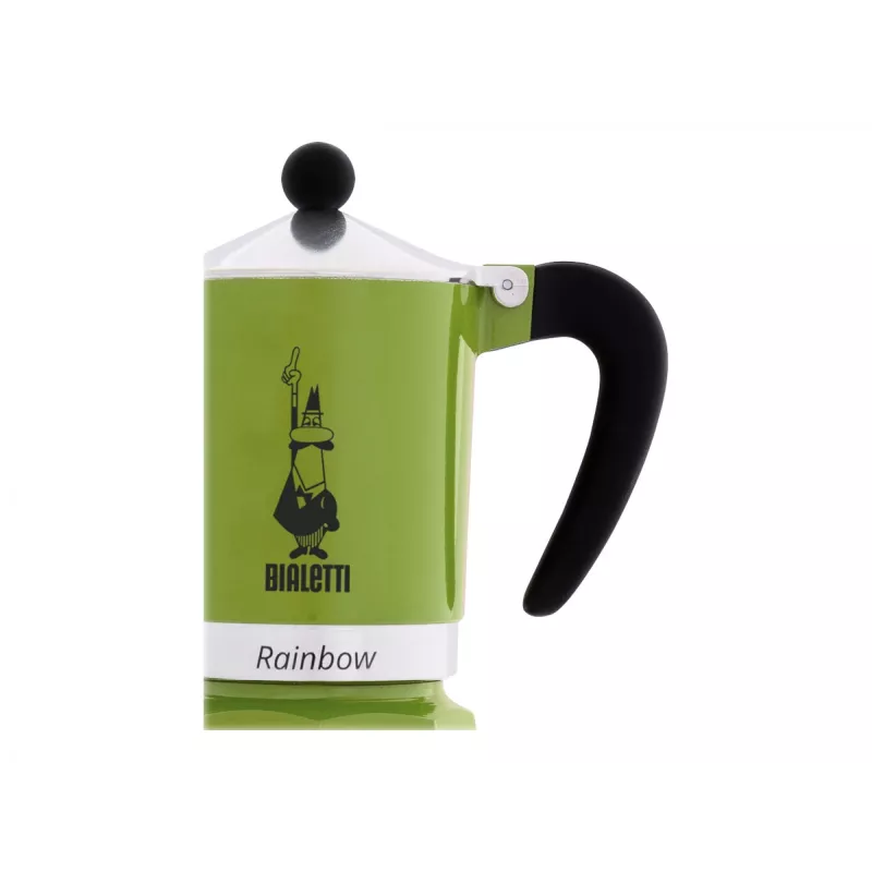 Bialetti Rainbow Moka katliņš Melns, Zaļš