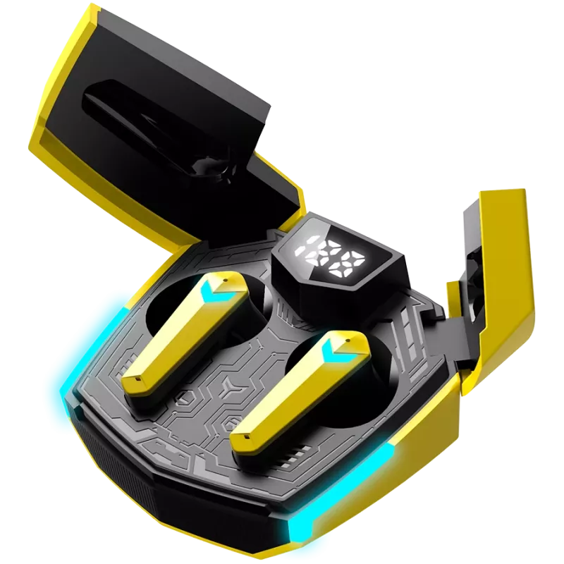 Canyon GTWS-2 Bezvadu ausu āķa austiņas spēlēm USB Type-C uzlādes doks Dzeltens (CND-GTWS2Y)