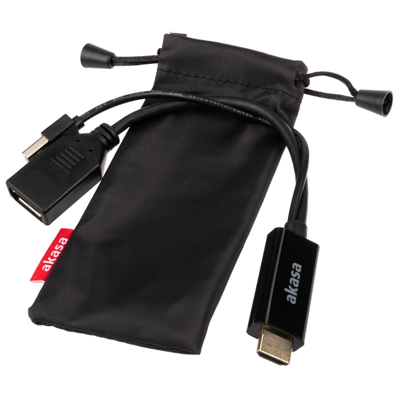 HDMI uz DisplayPort adaptera kabelis Akasa AK-CBHD24-25BK