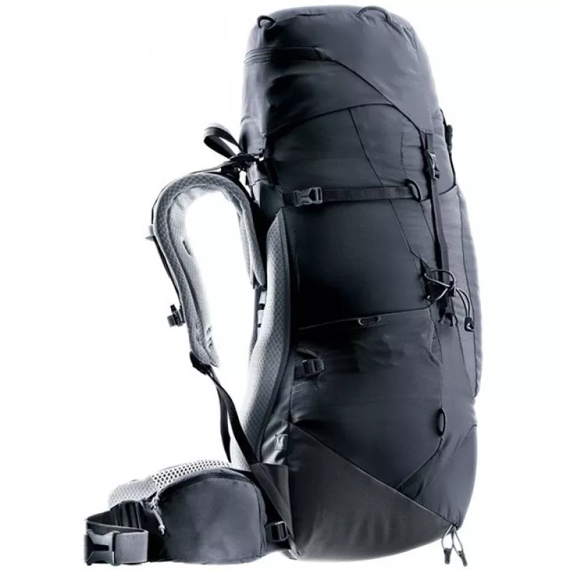 Deuter Aircontact Lite 45+10 SL sieviešu pārgājienu mugursoma, melna