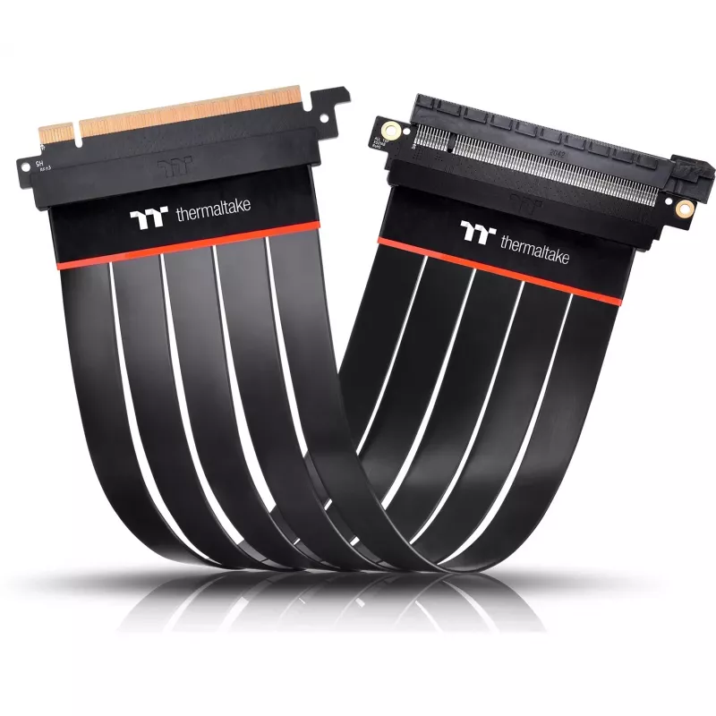 Iekšējais strāvas kabelis THERMALTAKE AC-058-CO1OTN-C1, PCI-E x16 (Gen4) vīr. – siev., 0,3 m, melns