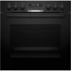 Bosch HEG578BB4 + NVQ645CB6E gatavošanas ierīču komplekts, zonas indukcijas plīts, elektriskā