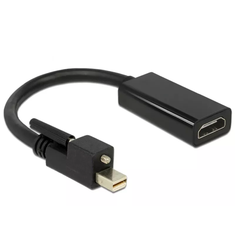 Video kabeļa adapteris DeLOCK 62640 Mini DisplayPort uz HDMI 0,25m melns