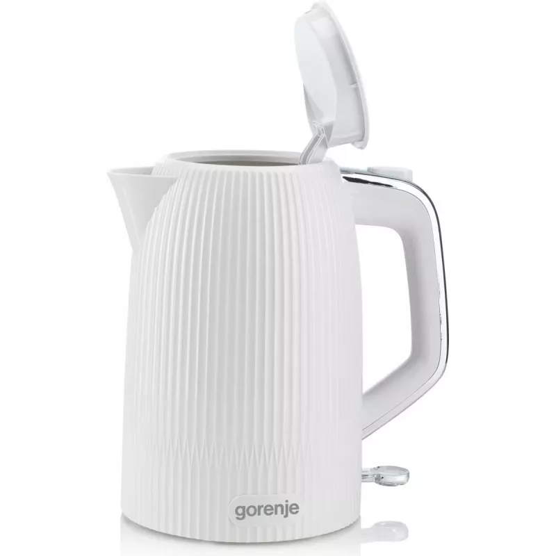 Gorenje Tējkanna | K17DPW | Elektriskā | 2200 W | 1,7 L | Nerūsējošais tērauds | 360° grozāma pamatne | Balta