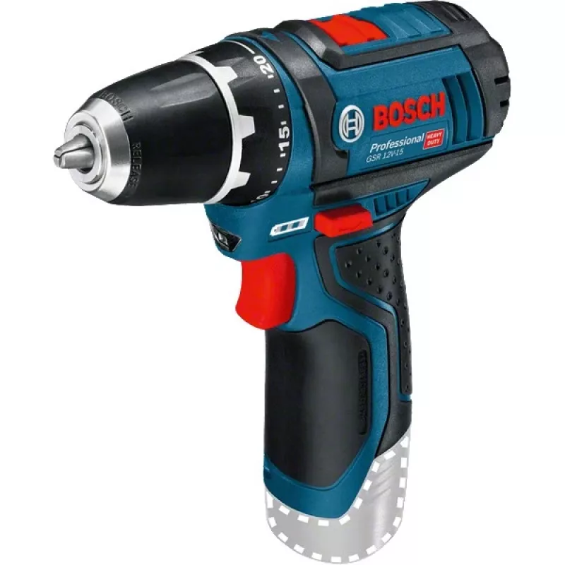 Bosch GSR 10,8-2-LI Professional Keyless Melns, Melns, Zils