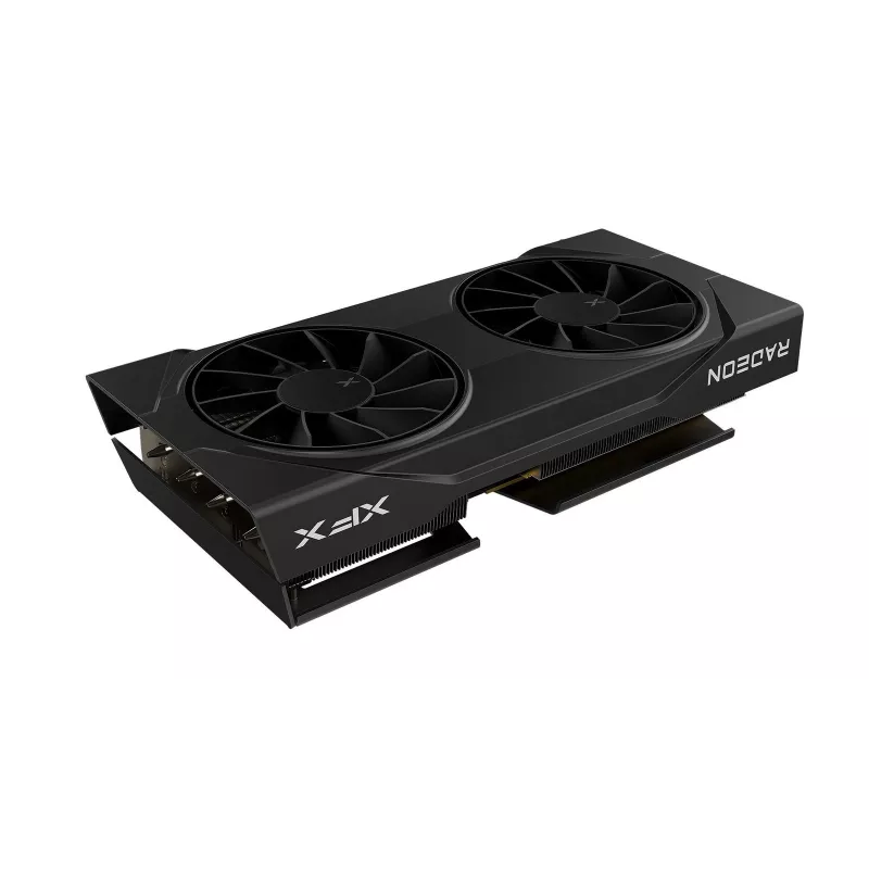 Grafikas karte XFX Radeon RX 9060 XT — 8 GB GDDR6, 128 bitu, PCIe 5.0, 2x DP + HDMI, 2 ventilatori
